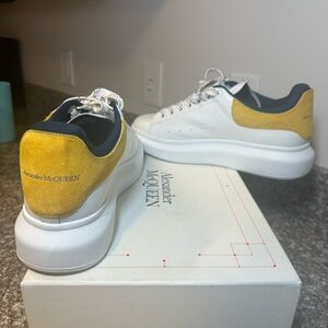 Alexander McQueen Men ,Oversized Sneaker 'White Pop Yellow Navy, EU43, With Box